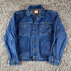 Vintage Wrangler Authentic Western Jacket Mens Medium M Denim Cowboy Cowgirls